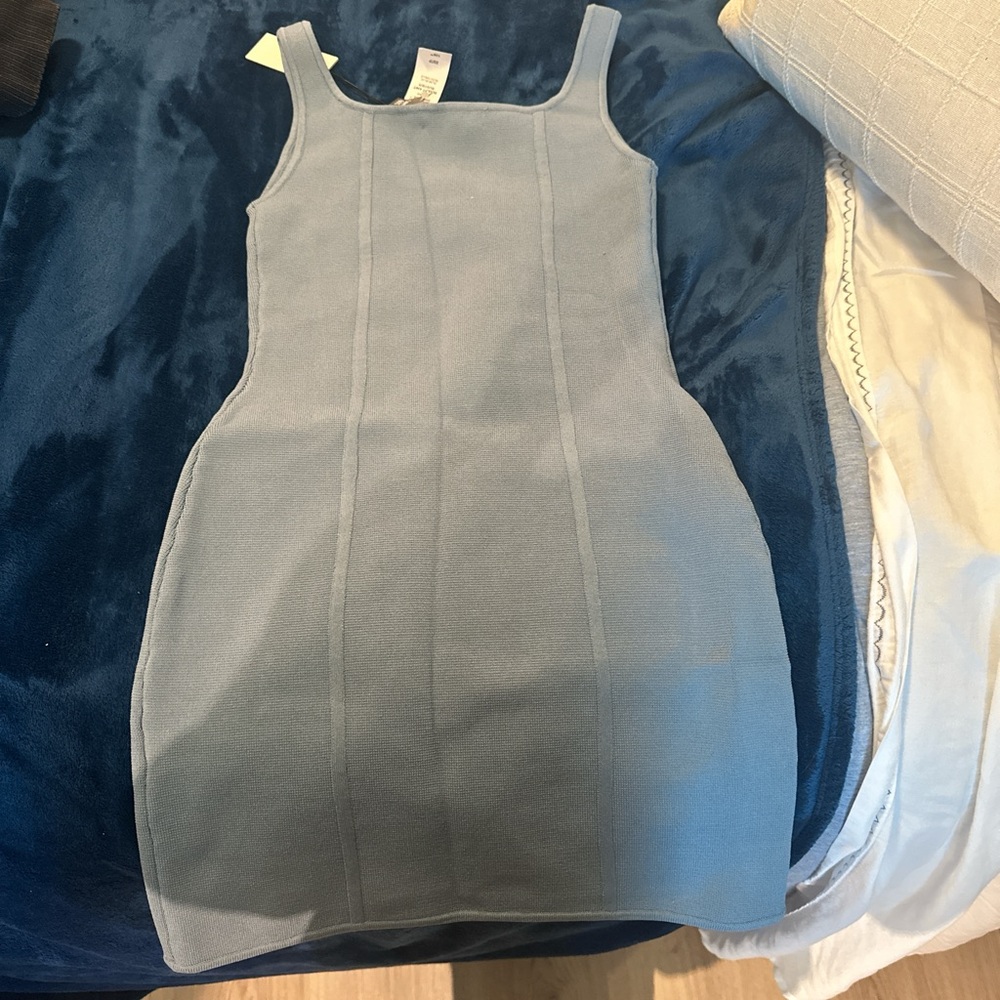 Babaton Light Blue Mini Dress
